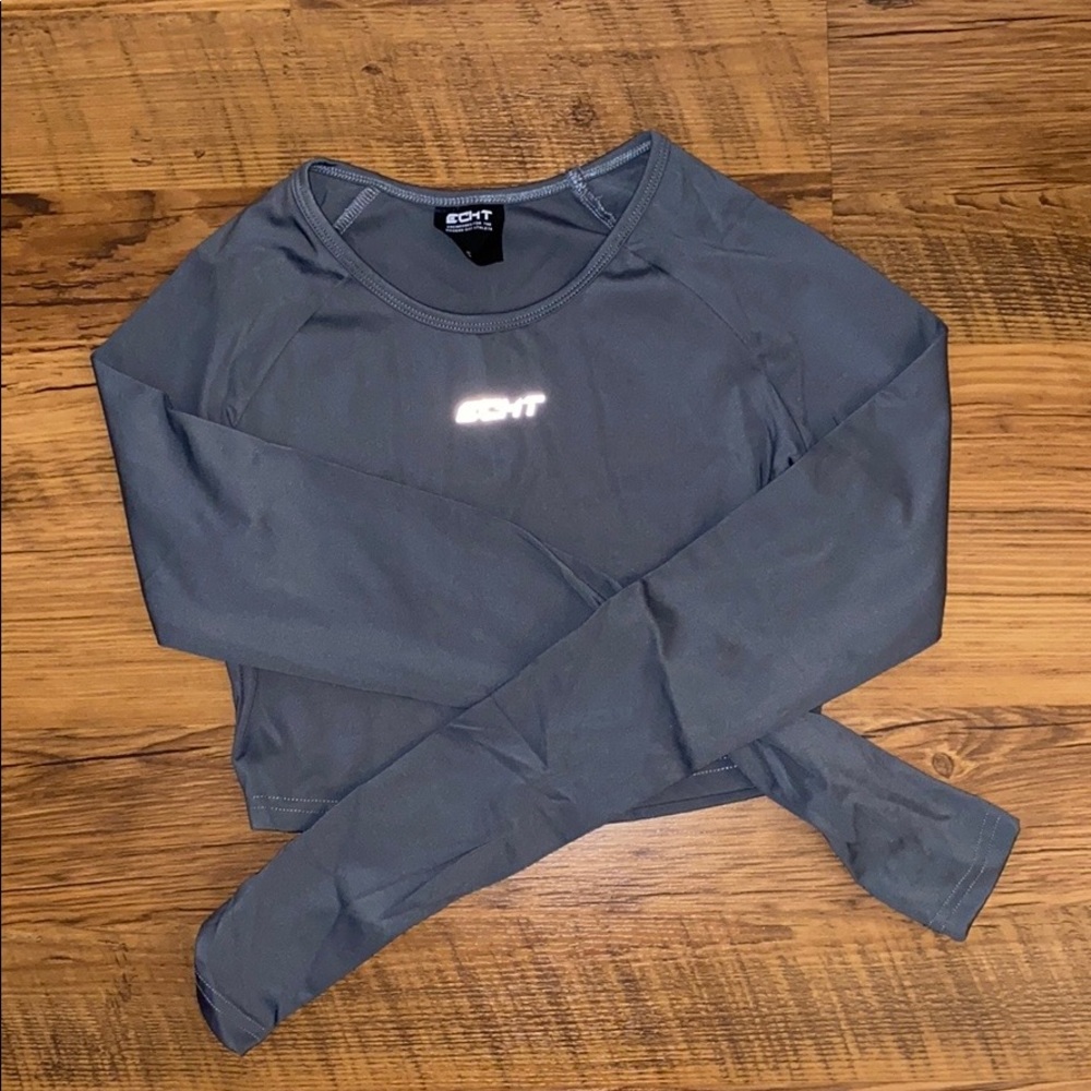 Cropped long sleeve workout top